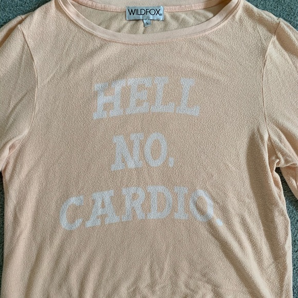 BARELY WORN Wildfox “Hell No Cardio” sweatshirt - Picture 3 of 5